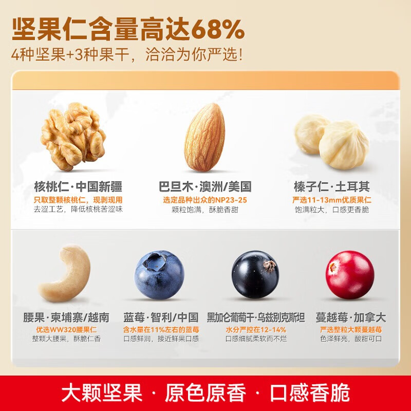 洽洽 小黄袋每日坚果390g/15袋坚果礼盒儿童营养健康早餐 美味营养