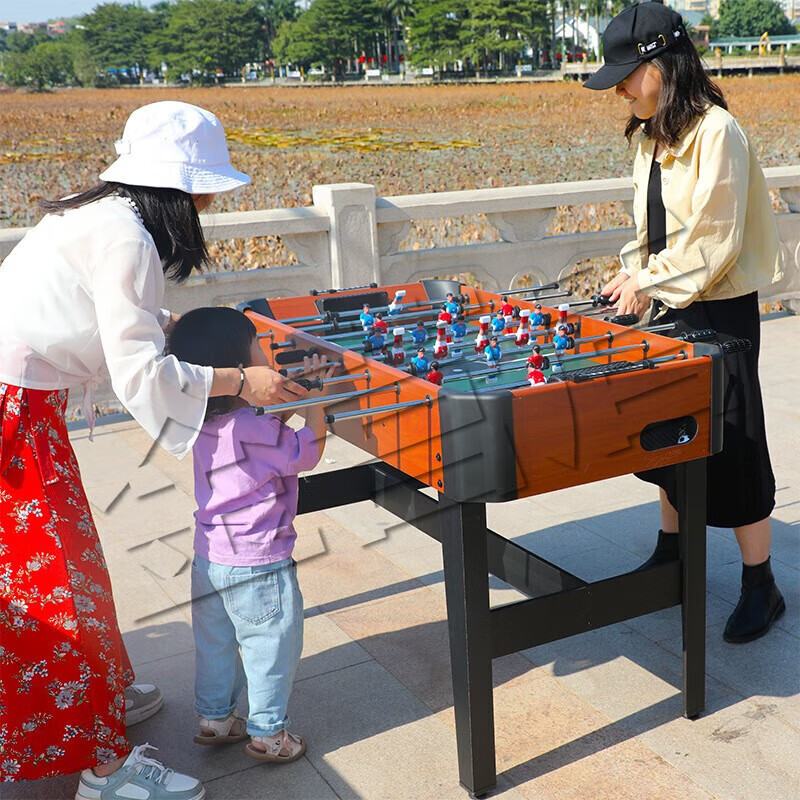 金营盾桌上足球机儿童游戏桌上玩具亲子互动8杆桌面外销款木纹1.2M