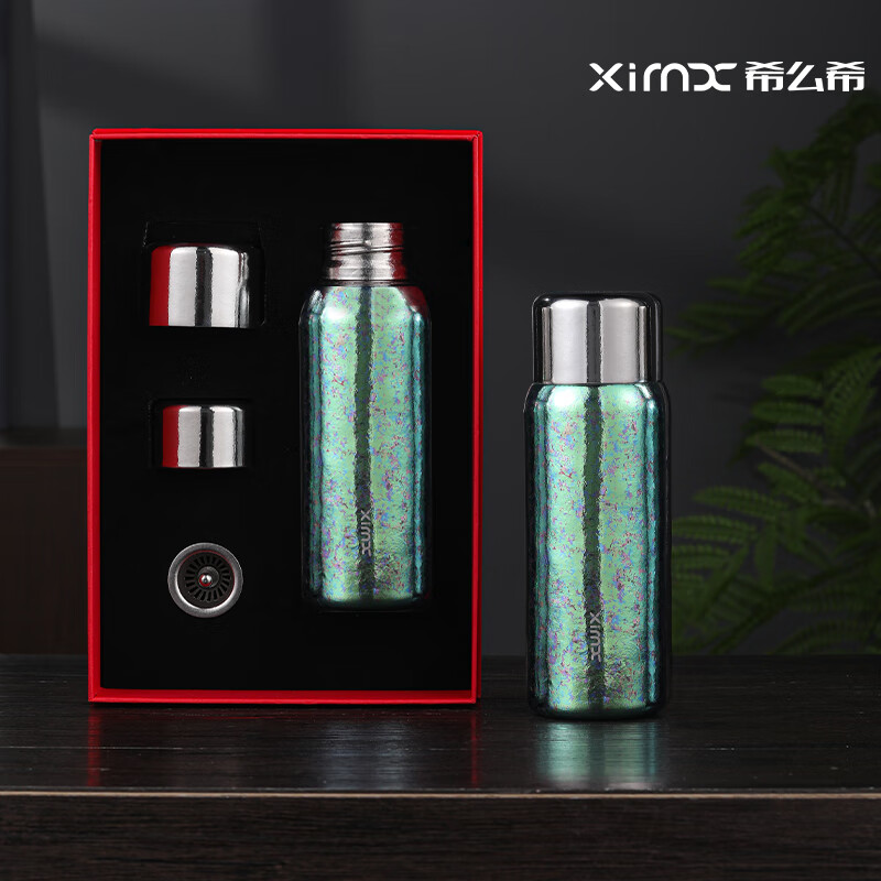 希么希  纯钛保温杯男士便携焖茶杯大容量