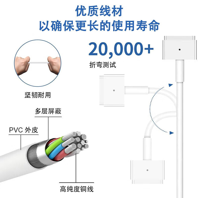 JABIL适用apple苹果 MacBook Pro A1398 A1424 85W 笔记本充电器线