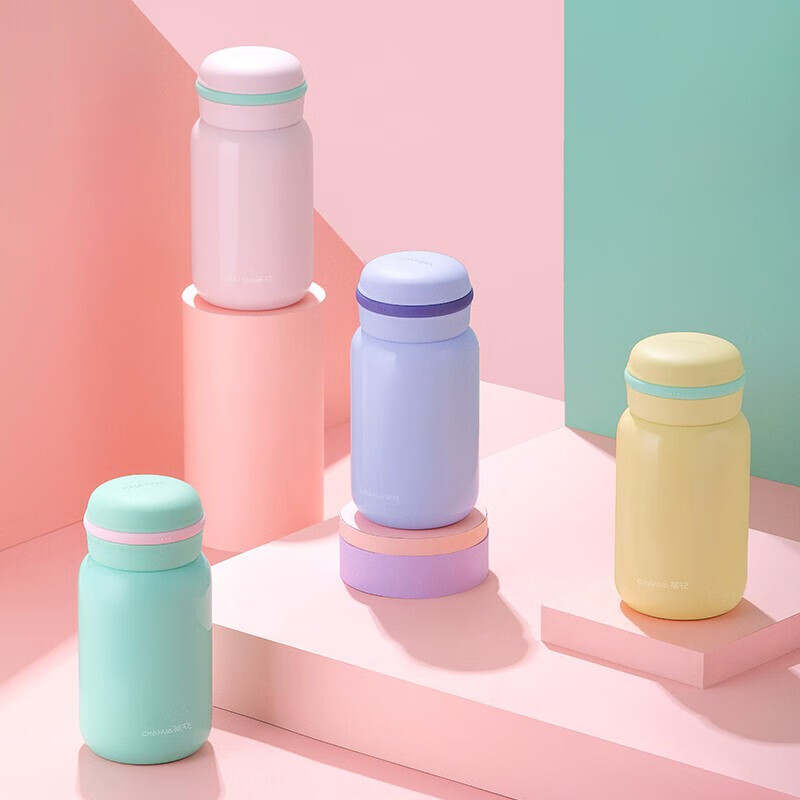 茶花  马卡龙不锈钢保温杯340ml053021