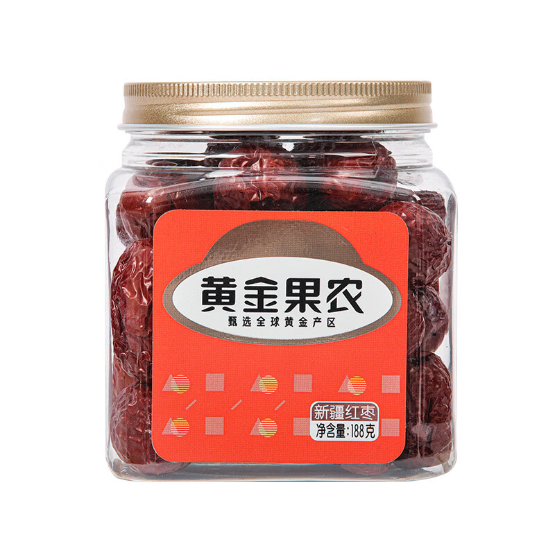 黄金果农  新疆红枣188g*2罐