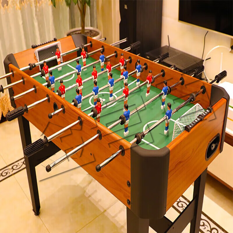 金营盾桌上足球机儿童游戏桌上玩具亲子互动8杆桌面外销款木纹1.2M