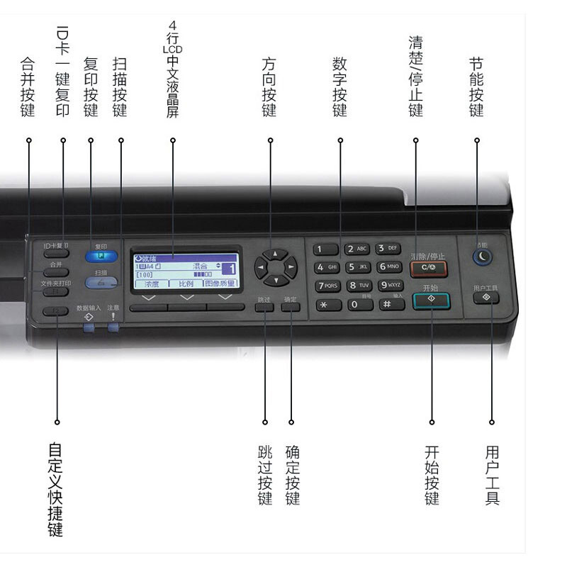 理光（Ricoh）MP2014AD A3黑白激光数码复合机 MP2014AD标配USB打印+输稿器