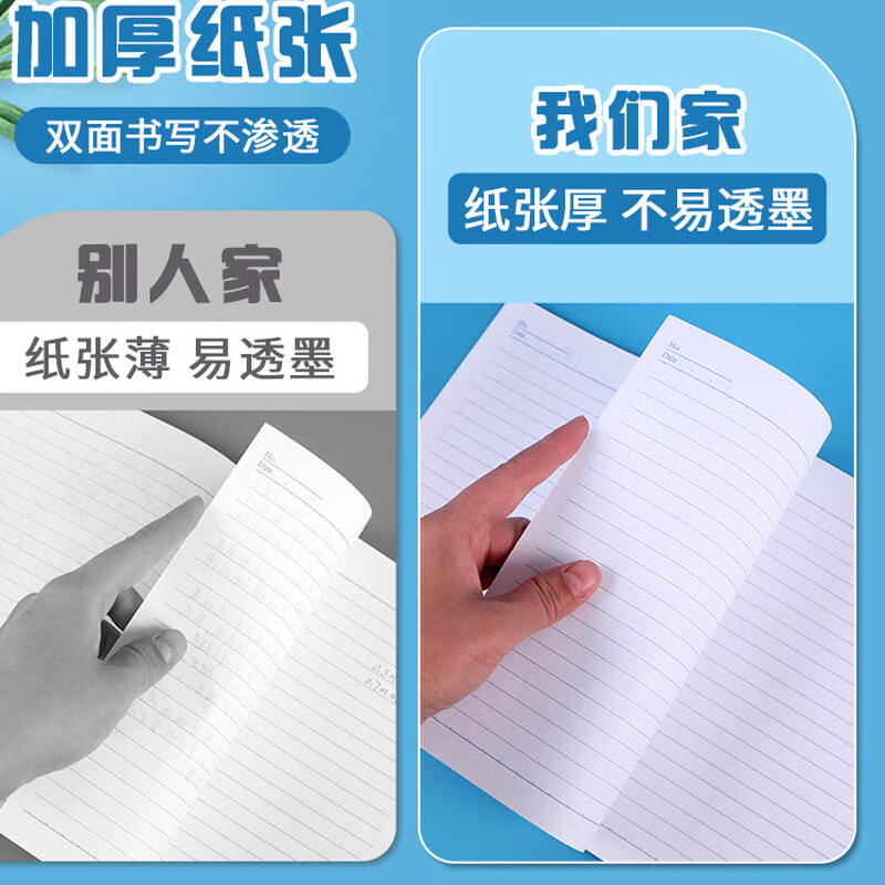 晨光（M&G）无线装订本40页商务软抄记事本A5办公学习用学生笔记本单线本 封面随机 APYJQ411 5本装 YL