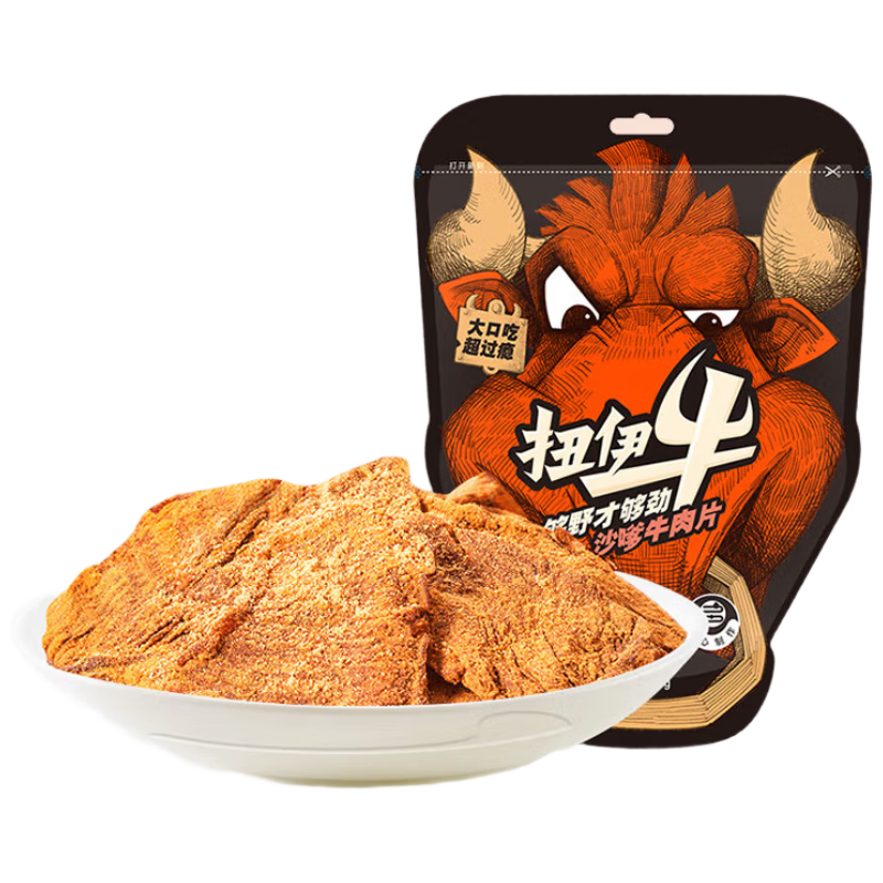 来伊份乐品上海-扭伊牛沙嗲牛肉片108G