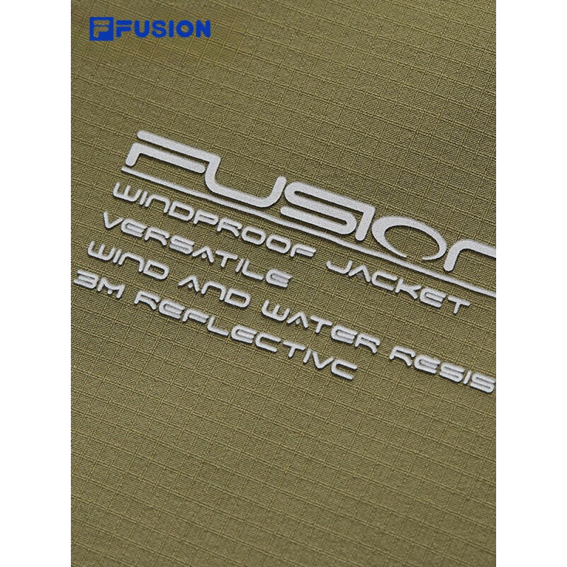斐乐（FILA）FUSION斐乐潮牌梭织外套男2025春新时尚加绒拼接连帽水藻绿L