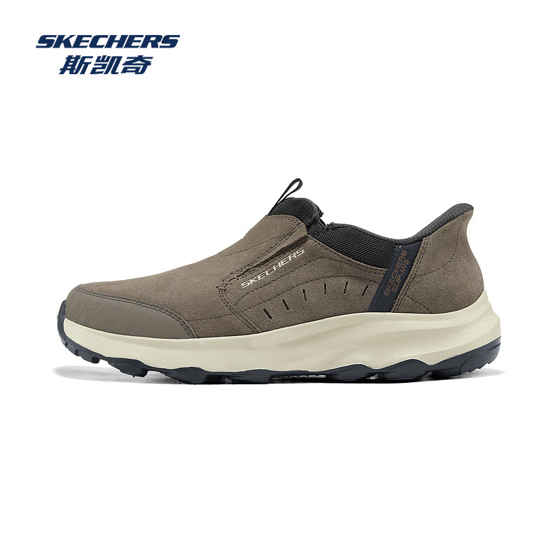 斯凯奇（Skechers）新款男一脚蹬厚底舒适休闲健步鞋237786