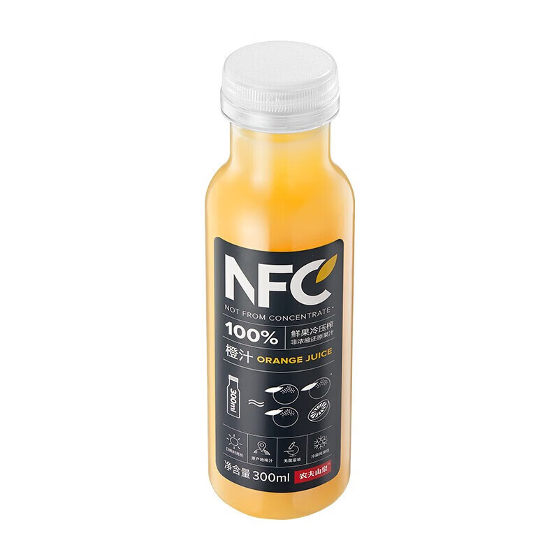 农夫山泉NFC果汁100%NFC纯果汁整箱装NFC橙汁300ml*10礼盒装