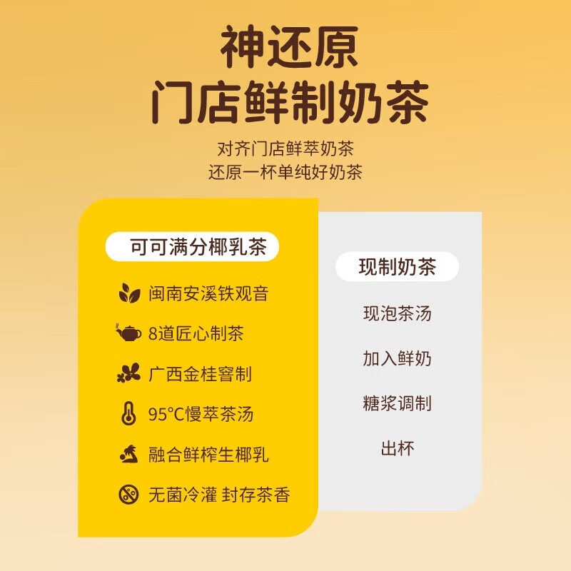 可可满分 0反式脂肪酸 清新爽口 桂馥椰乳茶 320ml*15瓶 整箱装