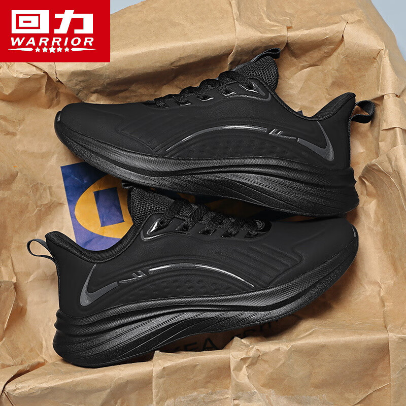 回力男鞋网鞋2025夏季新款男士运动鞋休闲百搭透气防滑鞋子男 黑色 42
