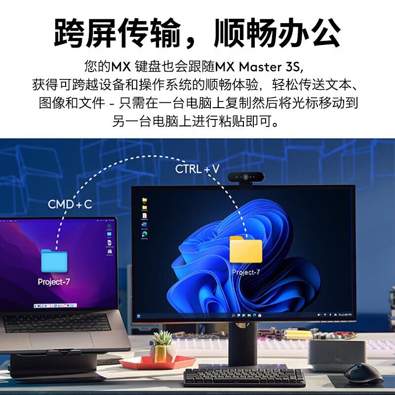 罗技（Logitech）大师系列无线蓝牙鼠标 商务办公轻音鼠标 人体工学 MX Master 3S 珍珠白