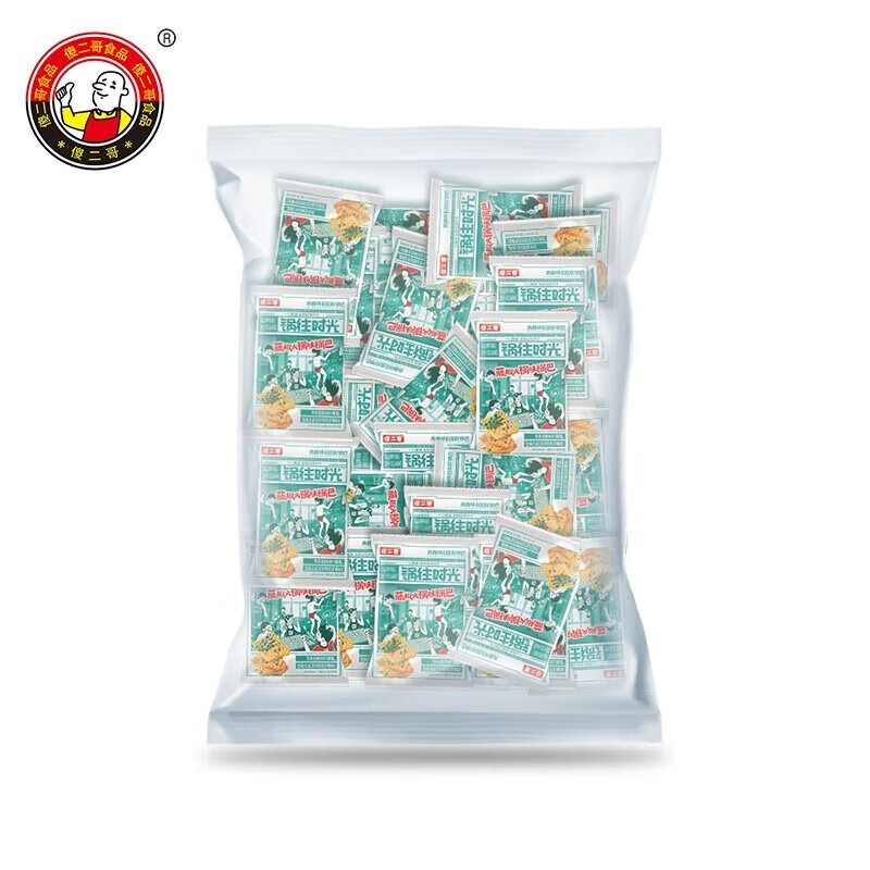 傻二哥 锅往时光锅巴盒装【混合口味230g*2盒】独立小包零食小吃
