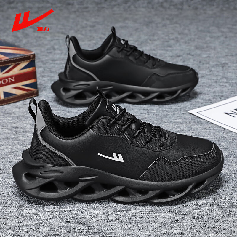 回力男鞋2025夏季新款男士老爹鞋厚底增高运动休闲鞋子男 白色  39 