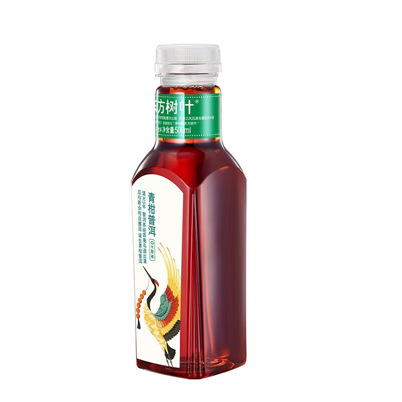 农夫山泉 东方树叶无糖茶饮料 青柑普洱茶 500ml*15瓶 整箱装