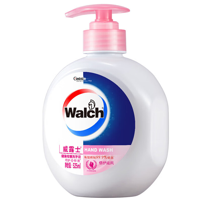 威露士（Walch）健康抑菌洗手液 泡沫丰富易冲 倍护滋润 525ml