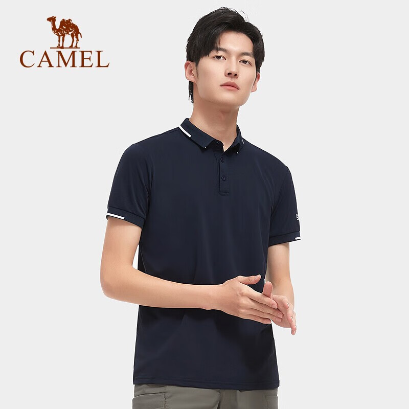 CAMEL女款短袖POLO衫 夏上衣运动T恤V1S1VV930 无际白 2XL