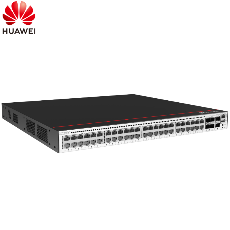华为（HUAWEI）三层汇聚交换机 S5735-S48P4XE-V2 48个千兆电口,4个万兆SFP+,2个12GE堆叠口,PoE+  含双电源