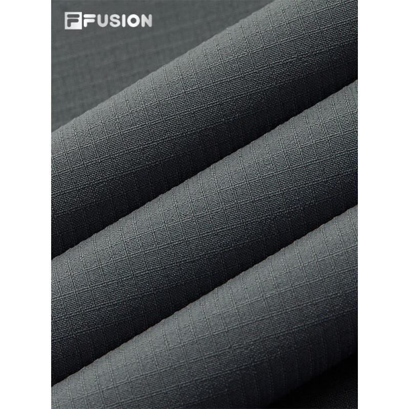 斐乐（FILA）FUSION斐乐潮牌梭织外套男2025春新时尚加绒拼接连帽默魅灰L