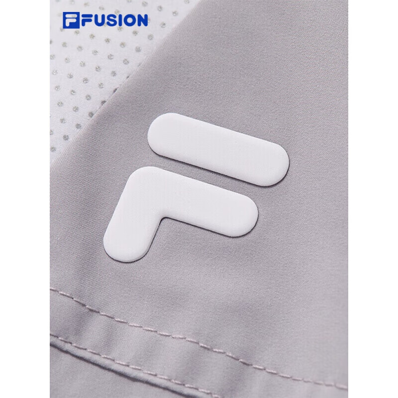斐乐（FILA）FUSION斐乐潮牌梭织外套女2025春新休闲宽松拼色连帽箐懵紫XL