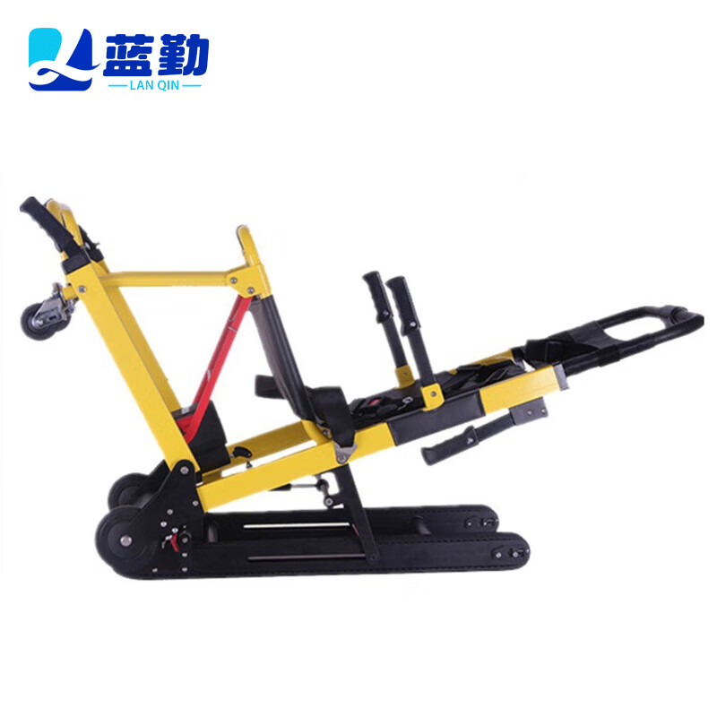 蓝勤折叠铝合金楼梯担架 履带式爬楼轮椅车 多功能上下楼担架 非电动