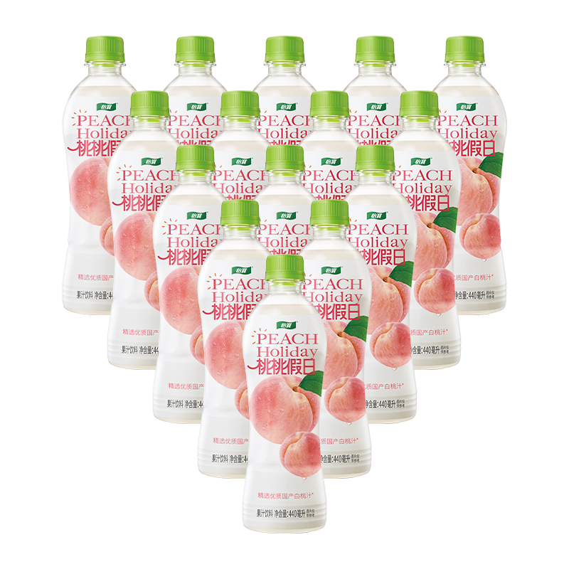 怡宝假日桃桃 夏日解暑果汁 美味甜润 440ml*15瓶*10箱