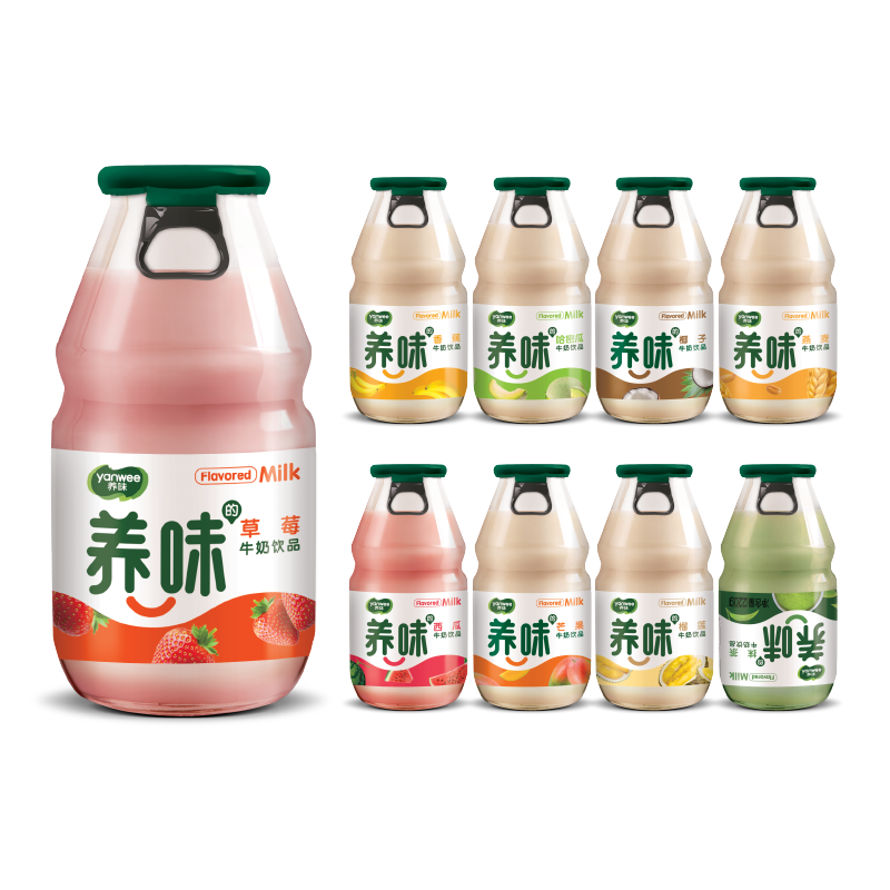 养味（yanwee）网红学生早餐果味奶  果味牛奶220g-6瓶-香蕉味
