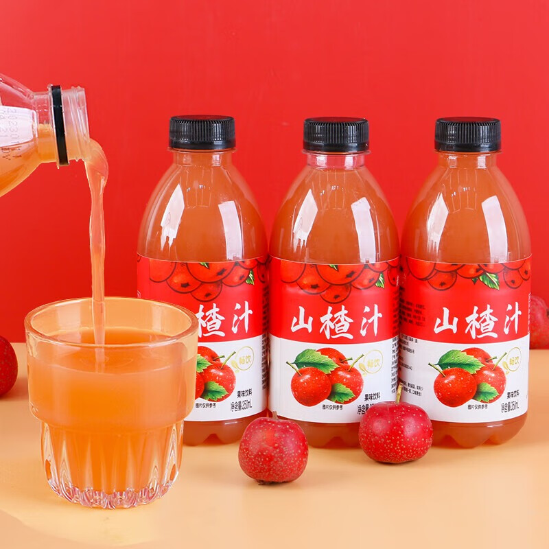 趣小馋 山楂汁饮料350ml*12瓶 小瓶饮料便携水果汁饮品