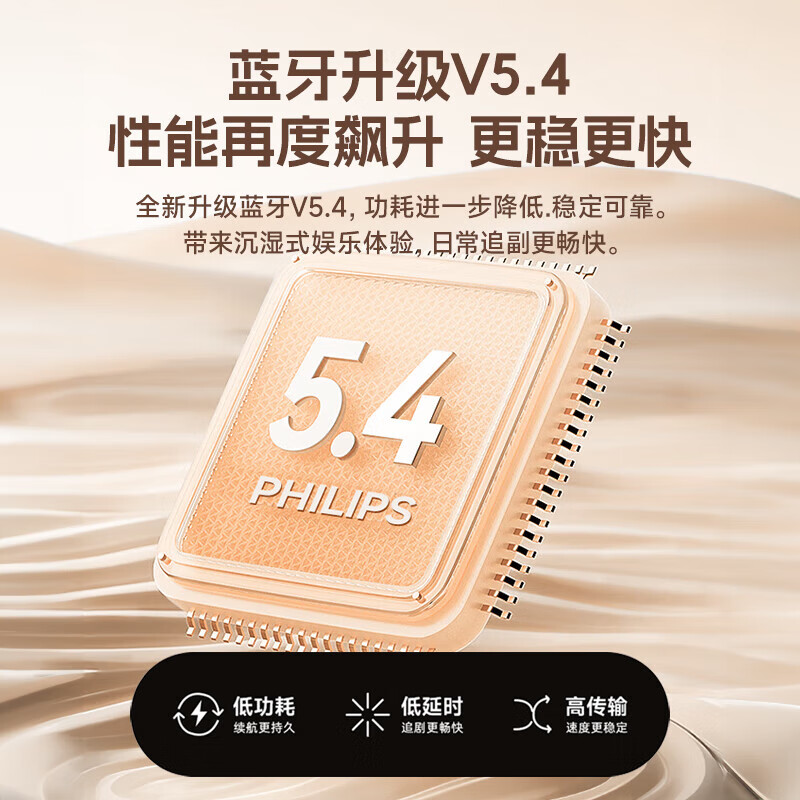 飞利浦复古头戴式无线蓝牙耳机时尚数码穿搭降噪电竞游戏低延迟高音质音乐运动耳机TAH1129-黑