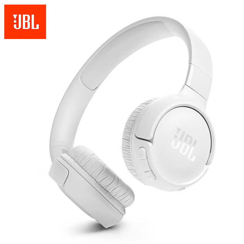 JBL TUNE520BT 蓝牙头戴式耳机 无线通话降噪耳机耳麦 57小时续航 蓝牙5.3 珍珠白