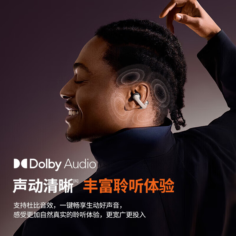韶音【重磅新品】OpenDots ONE耳夹式耳机开放式蓝牙耳机动钛圈E310 黑色