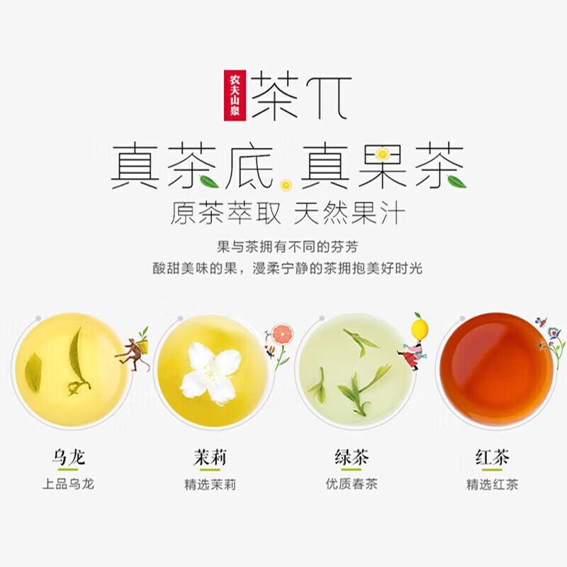 农夫山泉茶π茶兀900ml*12瓶 茶派 果味茶饮料整箱装 柠檬红茶900ml*12瓶