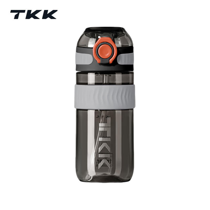 TKK克洛伊随手杯塑料水杯（吸管式）钻石黑 500ml TKK1016 个
