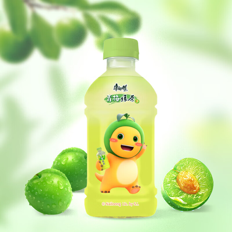 康师傅青梅绿茶 330ml*12瓶整箱装 果味饮料饮品 便携装