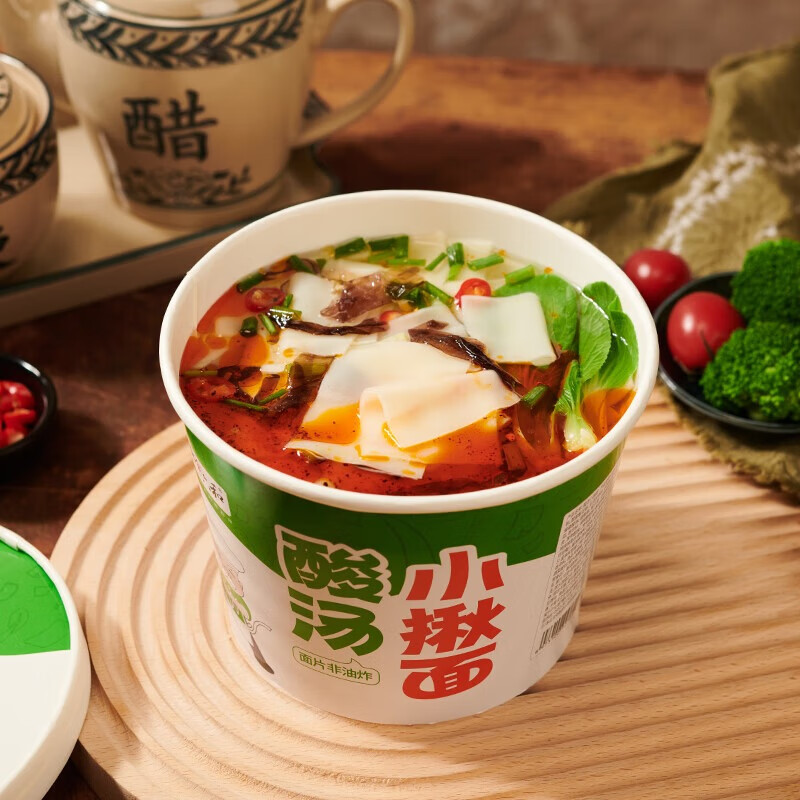 安食六和 企业好物 纯正西北风 酸汤面叶 (109g*6桶)*1箱 整箱装