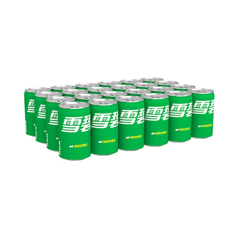 可口可乐 碳酸饮料汽水 户外方便携带 清爽柠檬味雪碧(200ml*24罐)*10箱
