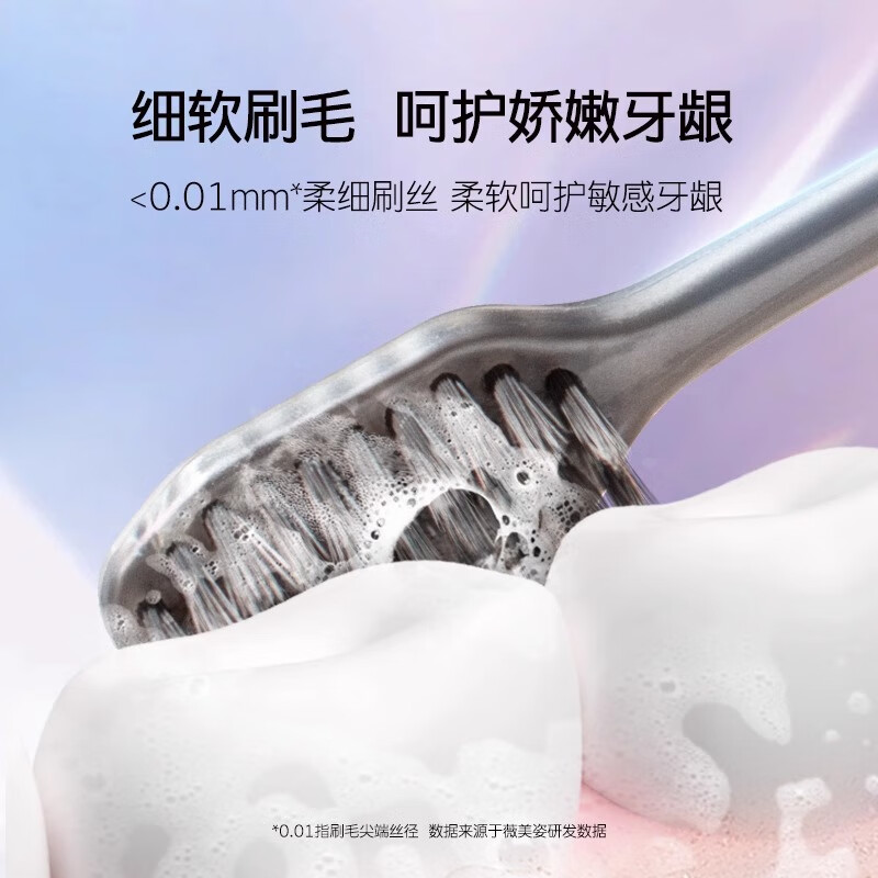 舒客 炭丝能量牙刷1+1特惠家庭装*2 细软毛竹炭细丝不伤牙龈