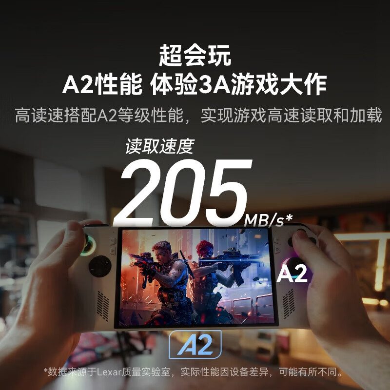 雷克沙（Lexar）512GB TF卡 4K运动相机无人机内存卡gopro手机存储卡MicroSD卡 读205MB/s Silver Plus