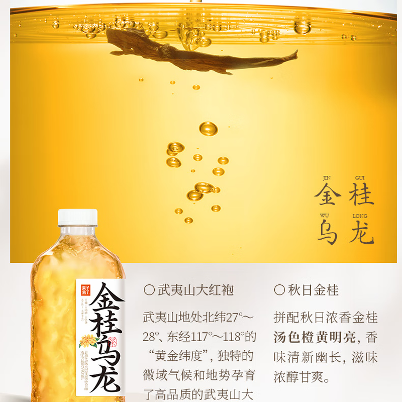 果子熟了 无糖乌龙茶-金桂乌龙 【970ml*12瓶x5箱】出游聚会 茶饮品