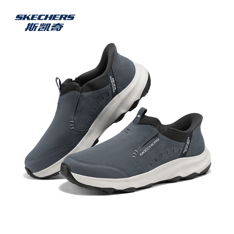 斯凯奇（Skechers）新款男一脚蹬厚底舒适休闲健步鞋237786