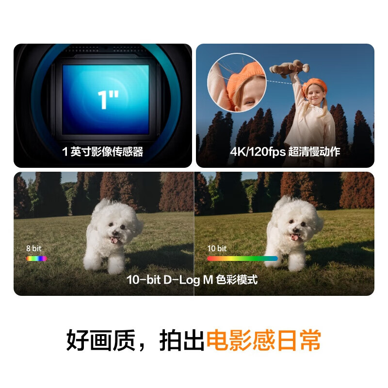 大疆 Pocket3 一英寸口袋云台相机 灵眸手持数码相机 便携美颜摄像 标准版+512G卡套装+1年版随心换
