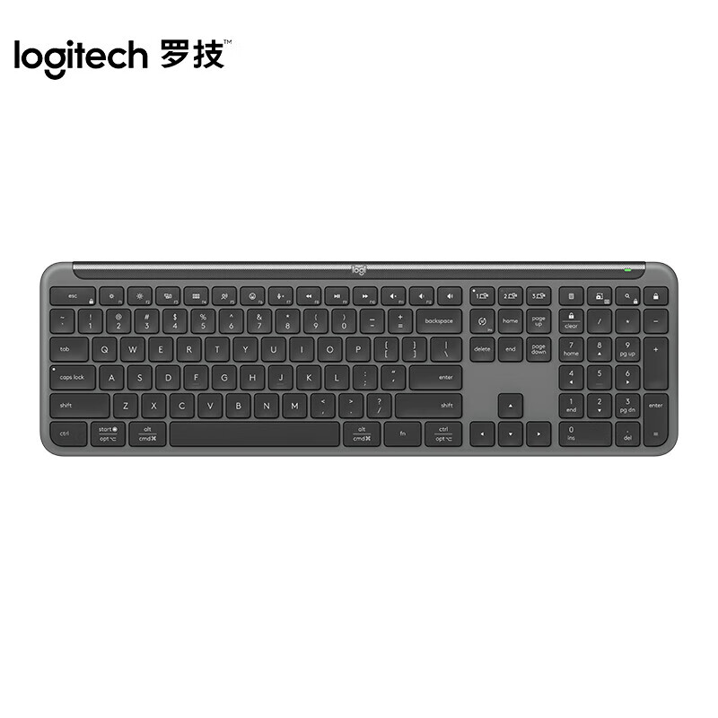 罗技（Logitech）K950键盘 蓝牙键盘 办公键盘 无线键盘 便携超薄键盘 优选系列 三设备切换 黑色
