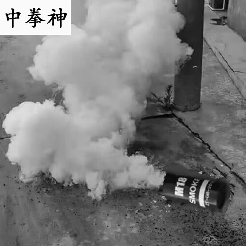 中拳神模拟M18信号教学烟雾教具发烟手投弹演习烟罐训练道具演示用 白色