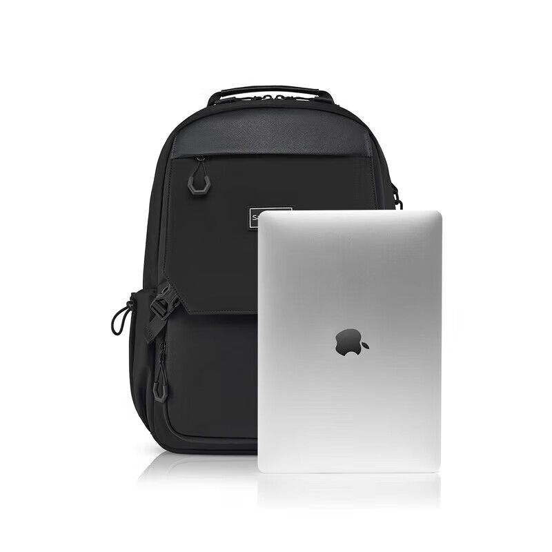 新秀丽（Samsonite）男士双肩背包电脑包笔记本简约时尚休闲潮流大容量TR1 黑色