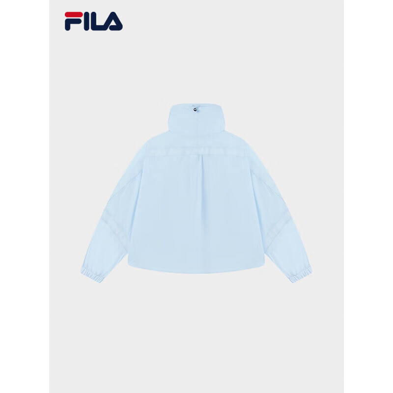 斐乐（FILA）官方女梭织外套2025夏新时尚休闲简约宽松防晒上衣天晴蓝S