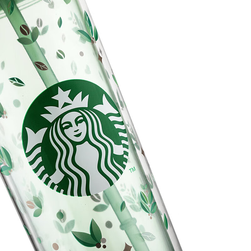 星巴克Starbucks 绿野秘境款清透塑料吸管杯473mL