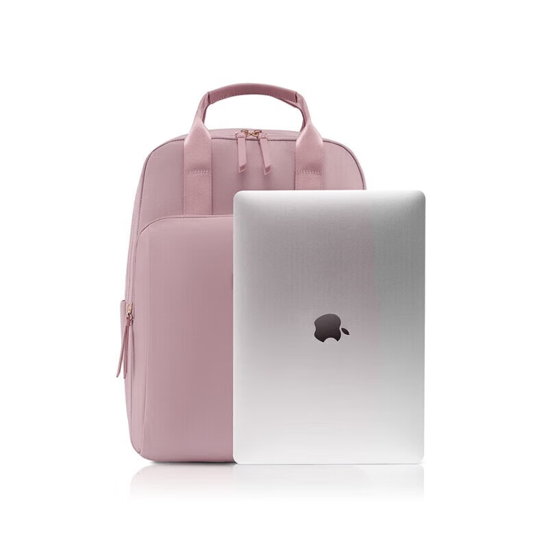 新秀丽（Samsonite）双肩包女轻盈背包学生书包14英寸电脑包通勤旅行简约 96Q 粉色