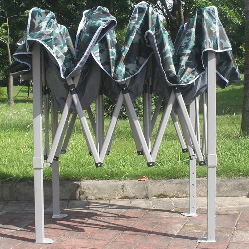 兵途迷彩色加厚四角帐篷3*4.5米 伸缩太阳伞遮阳帐篷 绿金刚 c