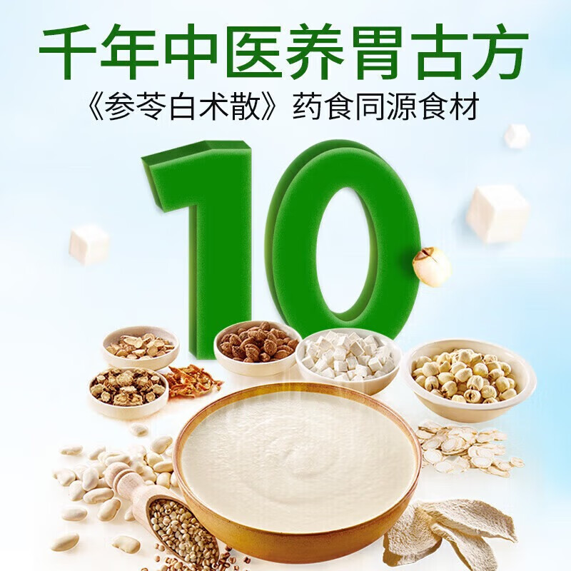 江中猴姑 米稀牛奶米糊15天装养胃高蛋白高钙营养450g/盒 家中常备