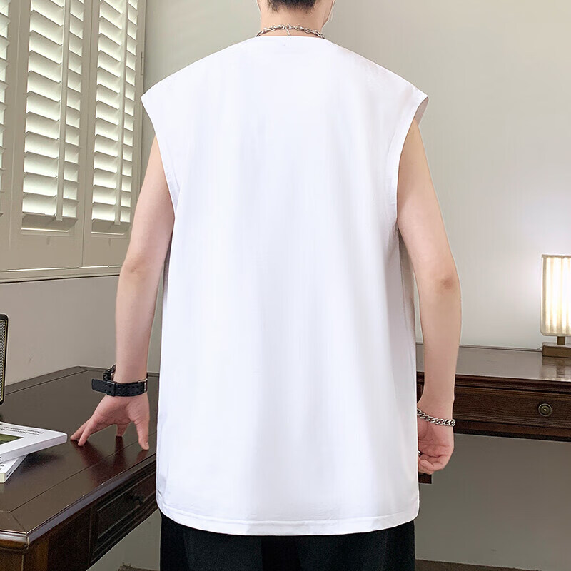 佐菲利美式渐变色运动背心男款夏季2025潮牌字母印花青少年百搭无袖坎肩